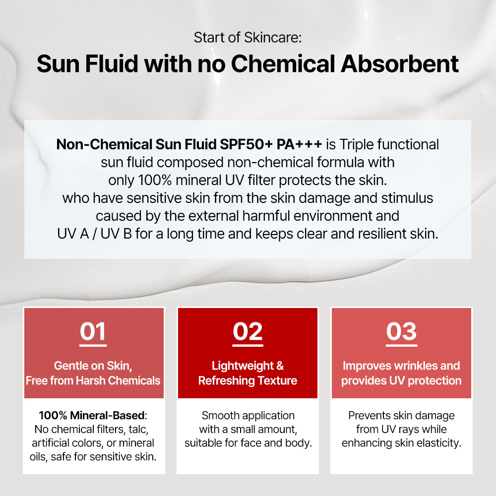 DR+LAB Non-Chemical Sun Fluid SPF50+ PA+++